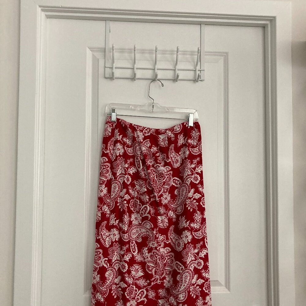 Talbots – Red Batik-Style Print Skirt